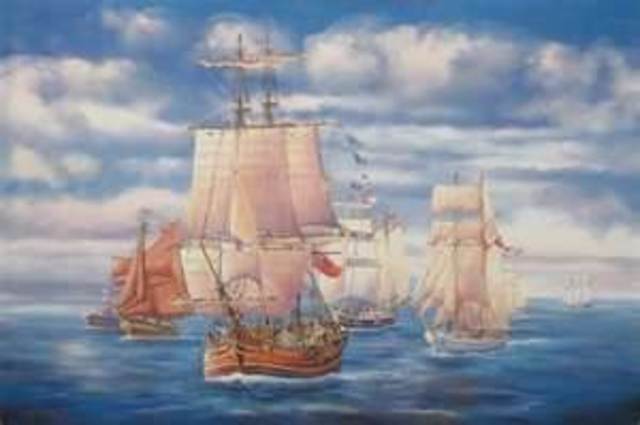 First Fleet in Botany Bay