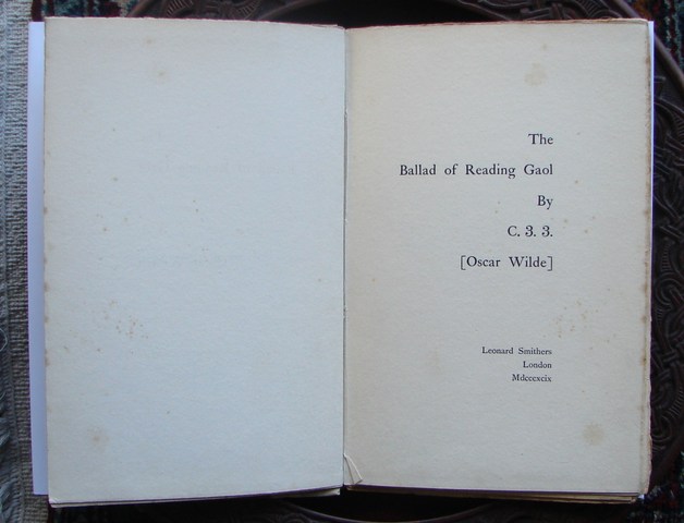 7th publication of Ballad Of reading Gaol written by Oscar Wilde