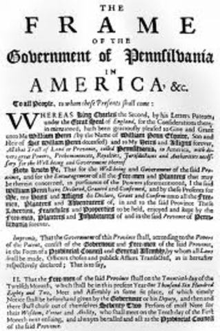 Frame of Government (Pennsylvania) created