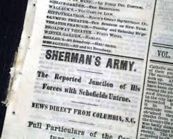 Sherman Captures Columbia