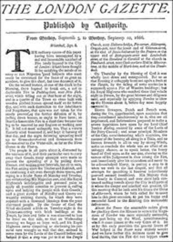 The London Gazette - Fire of London