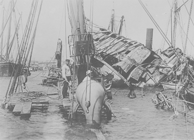 U.S.S Maine explodes in Havana Harbor.