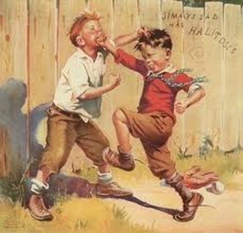 Mi segundo puño a otro niño