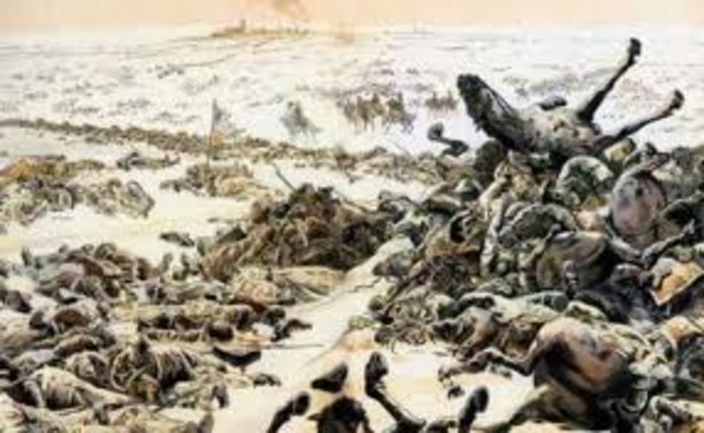 At the Battle of Balaklava the Russians fail to break siege of Sevastopol but inflict heavy casualties on the British.