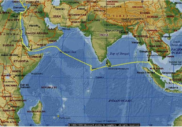 Middle of the Indian Ocean