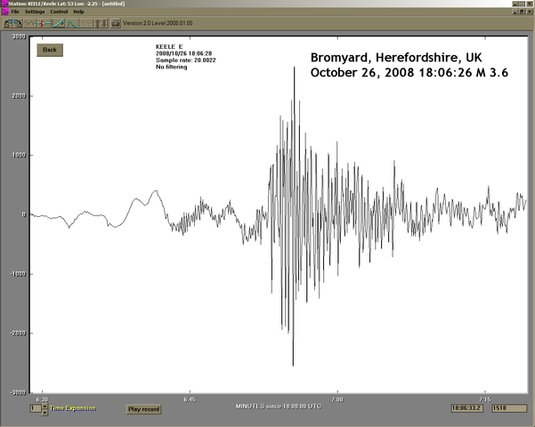 teremoto en el costo este del E.E.U.U.