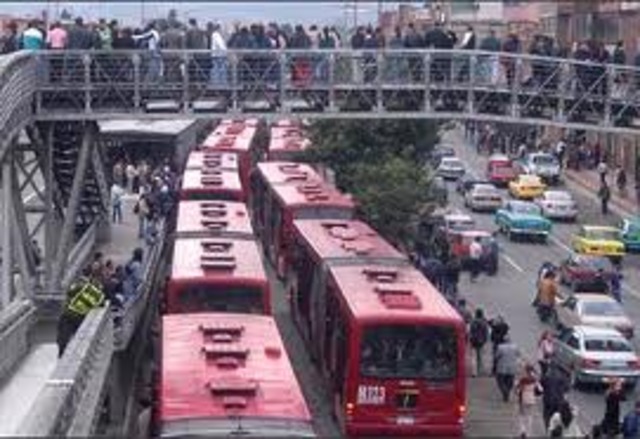 Mass transportation system Transmilenio in Bogotá
