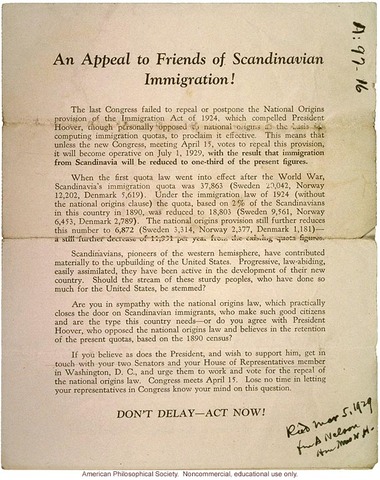 Immigration Act of 1924 Passed