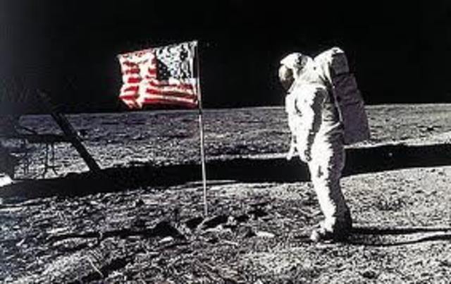 Man lands on the moon