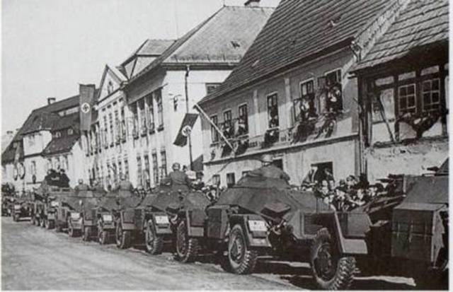 Los alemanes ocupan los Sudetes