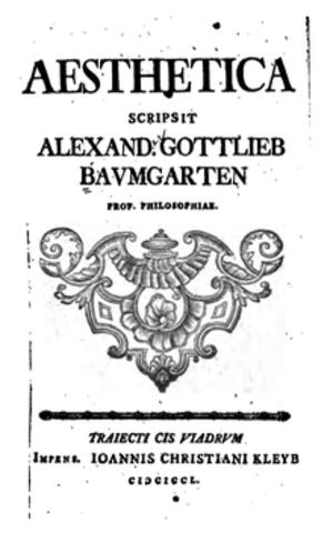 LA ESTETICA SEGÙN  ALEXANDER BAUGARTEMN