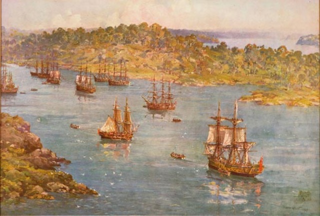 First Fleet in Botany Bay