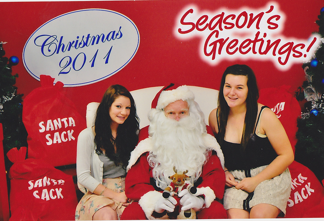 photo with santa and chrimas party
