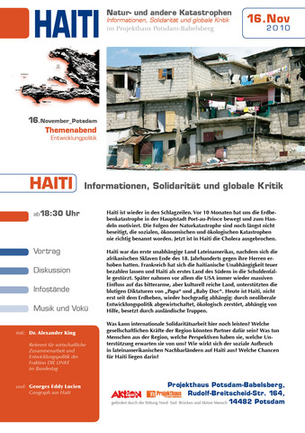 Themenabend: Haiti