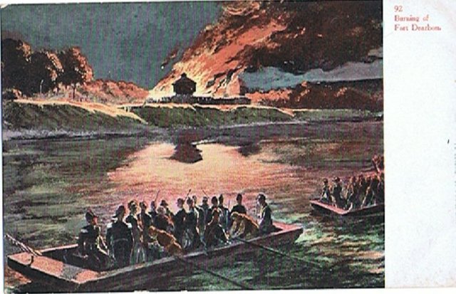 Fort dearborn is burned