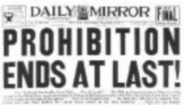 Prohibition ends