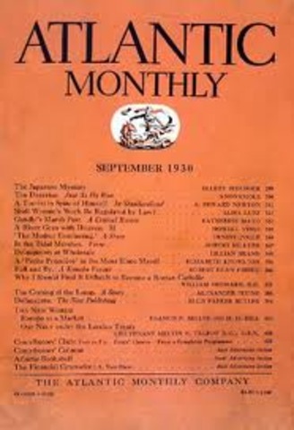 Begins writing "The World of Water"