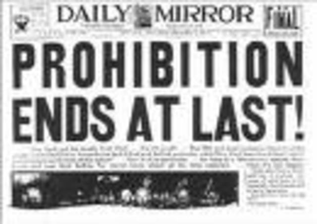 End of Prohibition