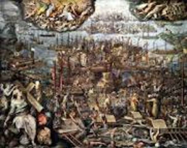 Felipe II gana la batalla a los turcos en la batalla de lepanto