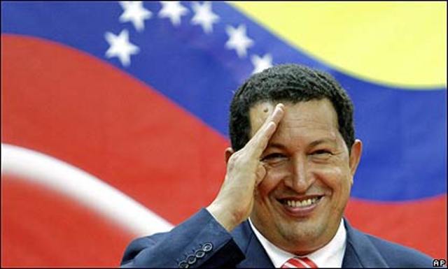 Hugo Chavez al frente del regimen socialista venezolano.