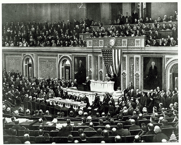 President Wilson signs war resolution