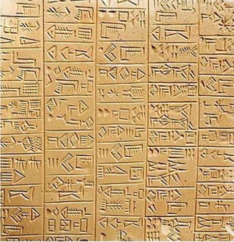 3300 BC - The adoption of cuneiform