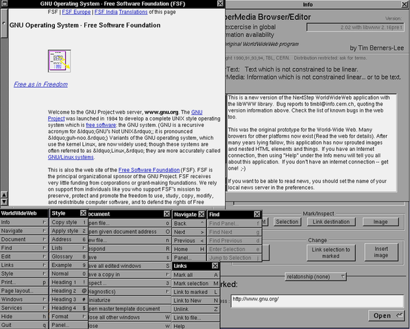 Web browser by Sir Tim Berners-Lee