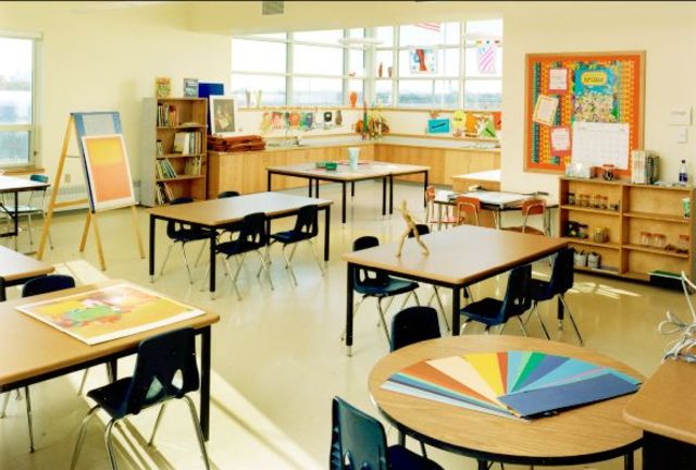 Began working in a school