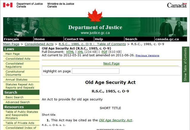 Old Age Security Act