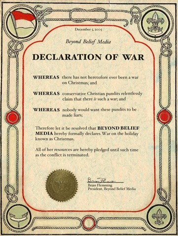 British declaration of War