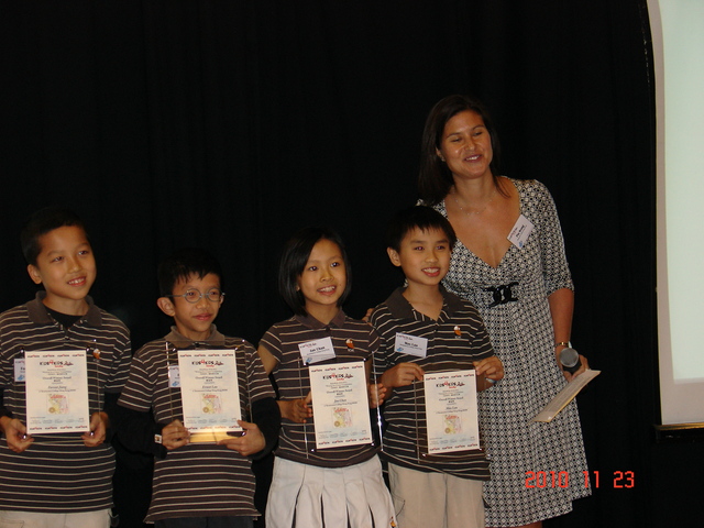 I got the kids4kids writing for a cause award