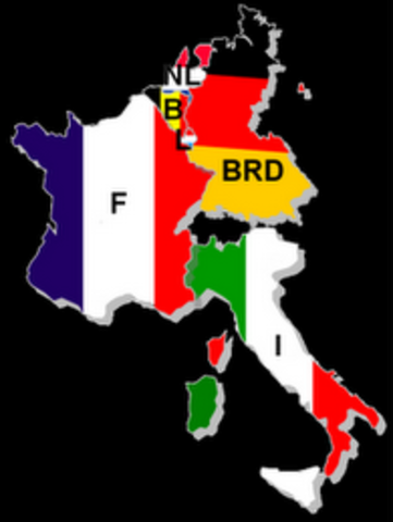 Seis primeros Estados que firman el Tratado de la CECA