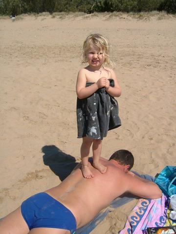 I give my first massage to my dad