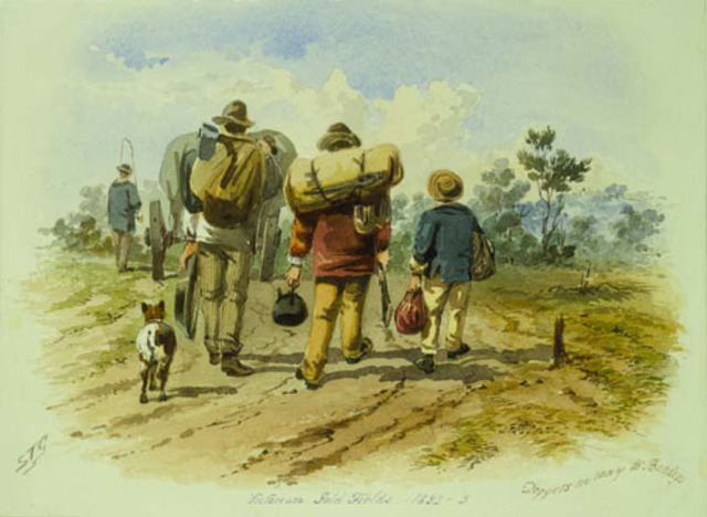 Prospectors started arriving from overseas