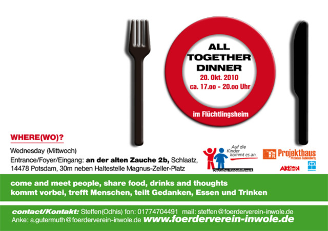 DINNER FOR ALL - All Together Dinner im Rahmen des Intables