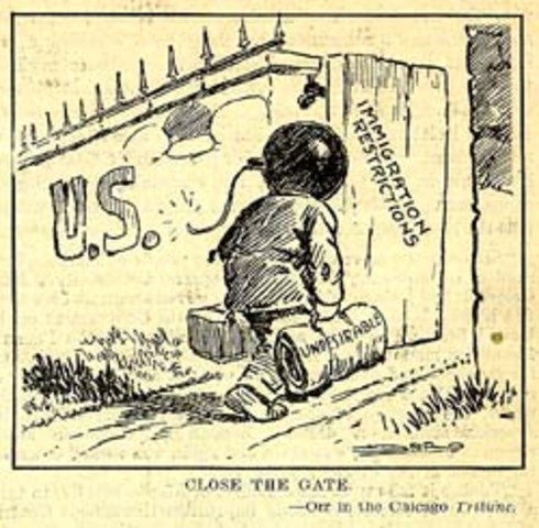 Red Scare- anarchist actions against the government scare the U.S. citizens.