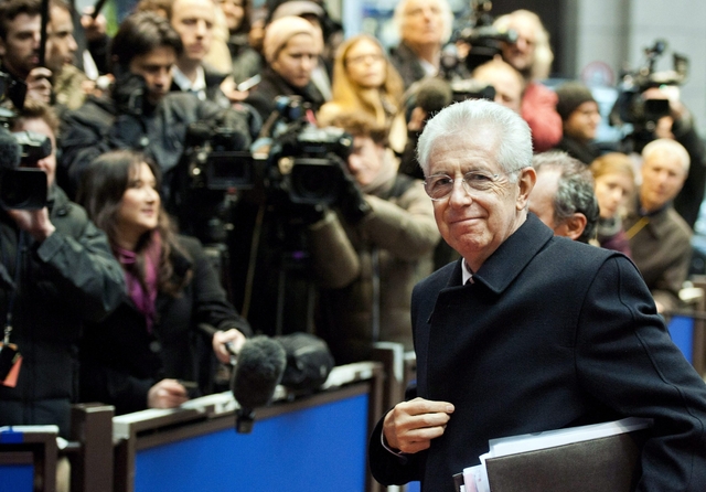 Monti in pole per il nuovo governo