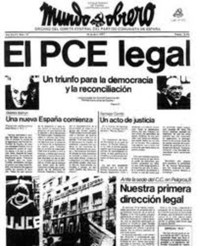 Aparece el primer numero de Mundo Obrero, órgano oficial del PCE.