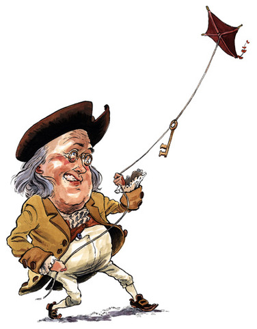 Ben Franklin's kite experiment