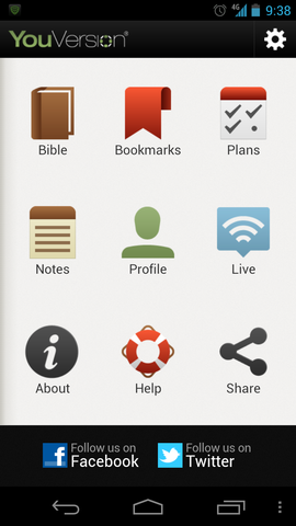 Began using Bible app for Pastor's sermon notes and scripture