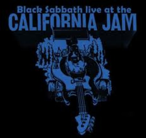 Black Sabbath performs at the first California Jam in June 1974