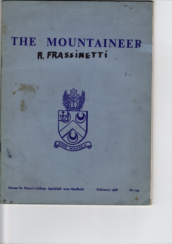 Bob Frassinetti at Mount Saint Mary's College, Sounkhill, UK