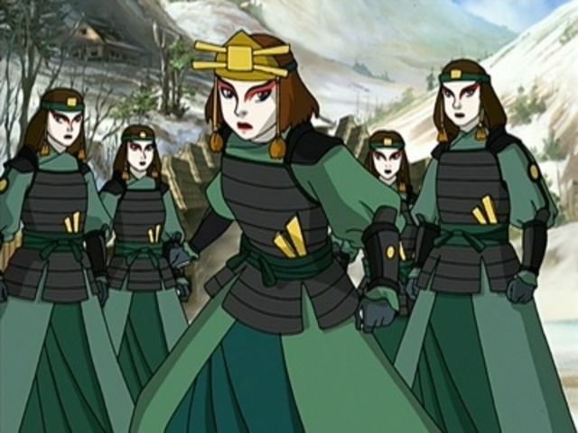 The gang meets the warriors of Kyoshi