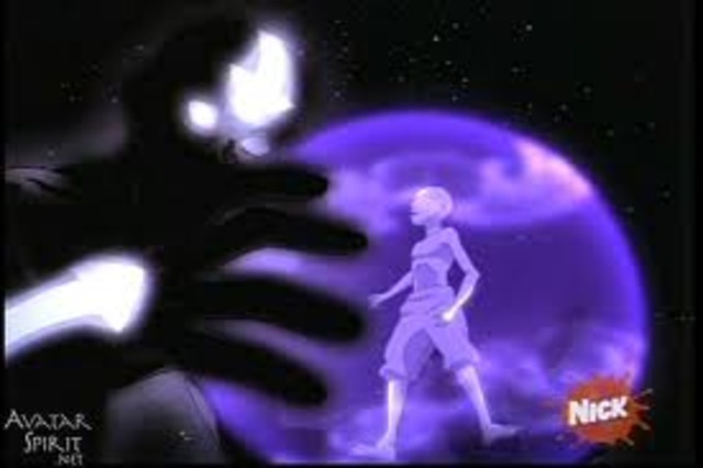 Aang learns to control the avatar state.