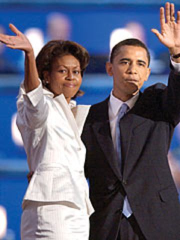 Makes a speech during campaign for Husband, Honorable President Barack Obama