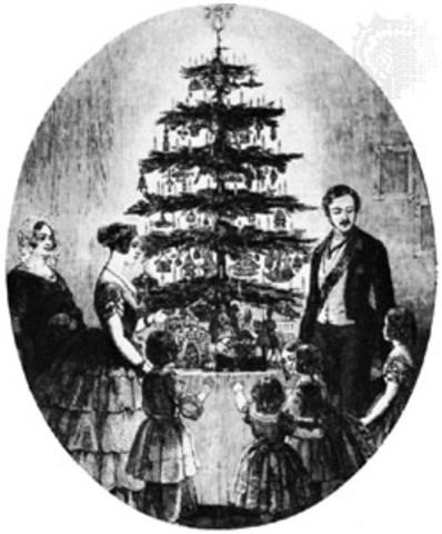 Queen Victoria and German Price Albert shown around Christmas tree in London News