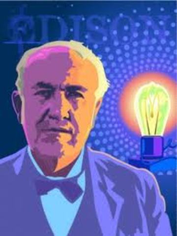 1879 - Thomas A. Edison invents the first electric light bulb.