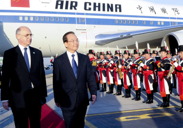 The Chinese premier said he expects to exchange views with the Argentine leaders on bilateral ties as well as on international and regional issues of common concern.