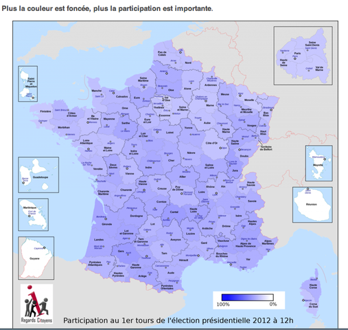 Regardcitoyen.fr Élection présidentielle 2012 : le live OpenData du 1er tour