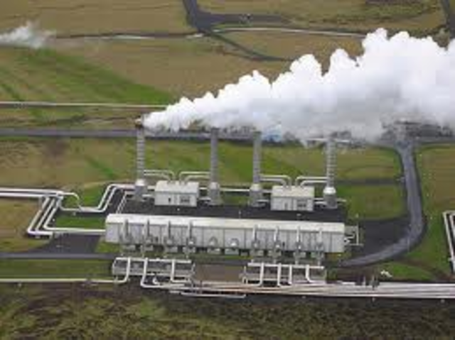 First geothermal power plant